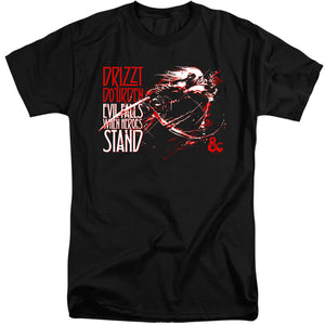 AN OFFCIALLY LICENSED DUNGEONS AND DRAGONS EVIL FALLS MEN'S TALL FIT T-SHIRT BLACK