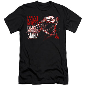 AN OFFCIALLY LICENSED DUNGEONS AND DRAGONS EVIL FALLS MEN'S PREMIUM SLIM FIT T-SHIRT BLACK