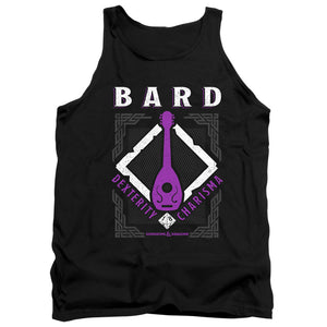 AN OFFCIALLY LICENSED DUNGEONS AND DRAGONS BARD ADULT UNISEX TANK TOP BLACK