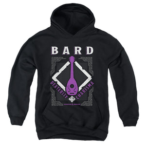AN OFFCIALLY LICENSED DUNGEONS AND DRAGONS BARD YOUTH HOODIE BLACK