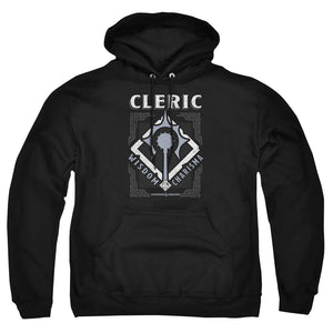 AN OFFCIALLY LICENSED DUNGEONS AND DRAGONS CLERIC ADULT UNISEX PULLOVER HOODIE BLACK