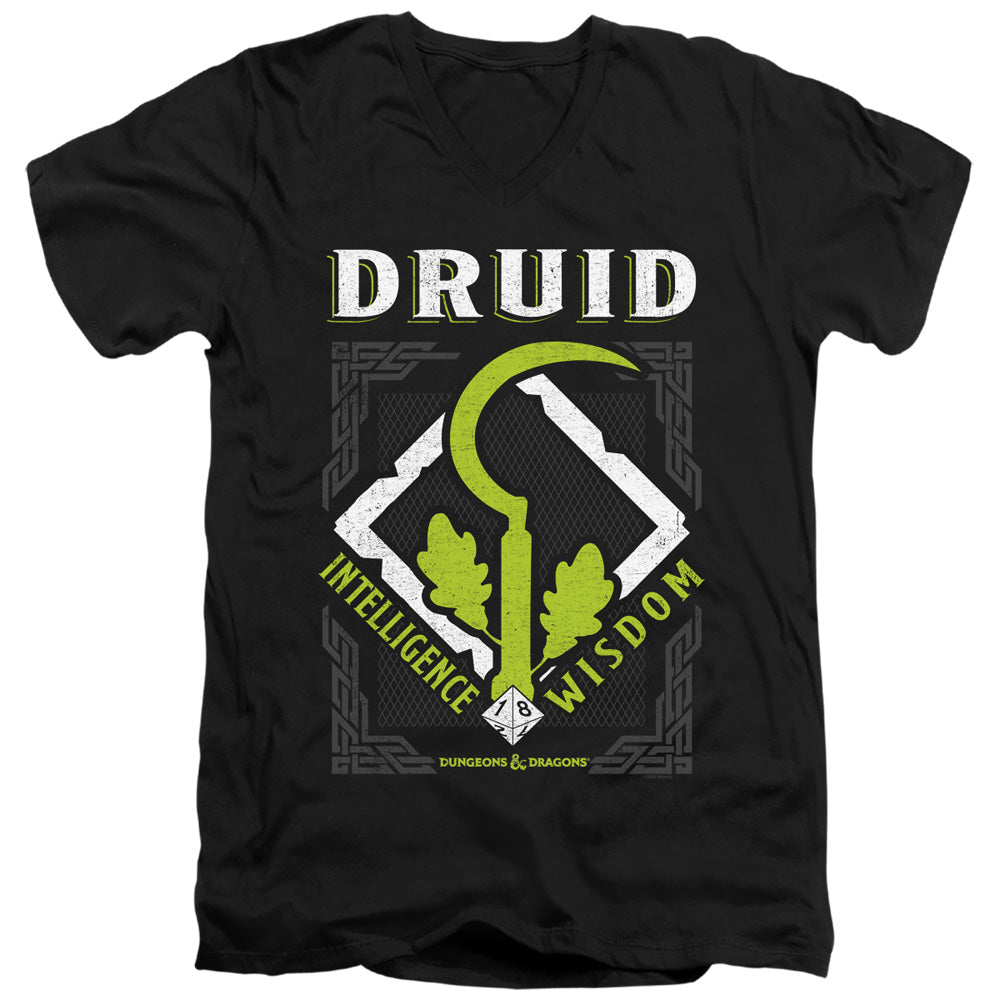 AN OFFCIALLY LICENSED DUNGEONS AND DRAGONS DRUID MEN'S V-NECK T-SHIRT BLACK