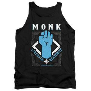 AN OFFCIALLY LICENSED DUNGEONS AND DRAGONS MONK ADULT UNISEX TANK TOP BLACK