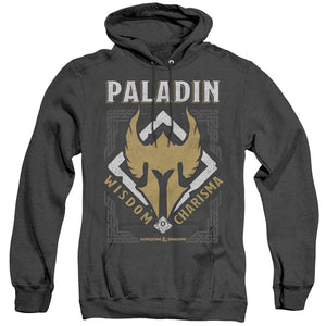 AN OFFCIALLY LICENSED DUNGEONS AND DRAGONS PALADIN ADULT UNISEX HEATHER PULLOVER HOODIE BLACK