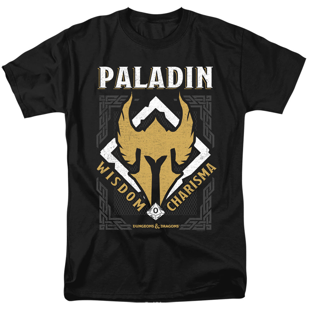 AN OFFCIALLY LICENSED DUNGEONS AND DRAGONS PALADIN MEN'S REGULAR FIT T-SHIRT BLACK