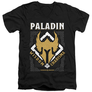 AN OFFCIALLY LICENSED DUNGEONS AND DRAGONS PALADIN MEN'S V-NECK T-SHIRT BLACK