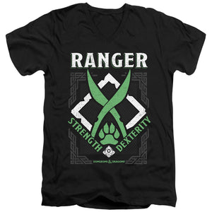 AN OFFCIALLY LICENSED DUNGEONS AND DRAGONS RANGER MEN'S V-NECK T-SHIRT BLACK