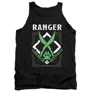 AN OFFCIALLY LICENSED DUNGEONS AND DRAGONS RANGER ADULT UNISEX TANK TOP BLACK