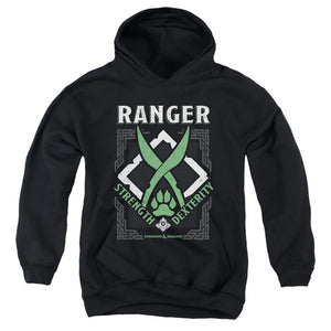 AN OFFCIALLY LICENSED DUNGEONS AND DRAGONS RANGER YOUTH HOODIE BLACK