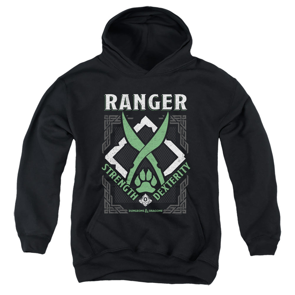 AN OFFCIALLY LICENSED DUNGEONS AND DRAGONS RANGER YOUTH HOODIE BLACK
