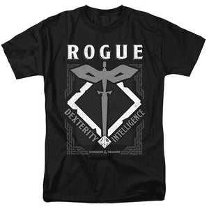 AN OFFCIALLY LICENSED DUNGEONS AND DRAGONS ROGUE MEN'S REGULAR FIT T-SHIRT BLACK