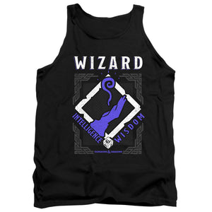 AN OFFCIALLY LICENSED DUNGEONS AND DRAGONS WIZARD ADULT UNISEX TANK TOP BLACK