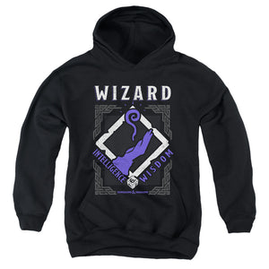 AN OFFCIALLY LICENSED DUNGEONS AND DRAGONS WIZARD YOUTH HOODIE BLACK