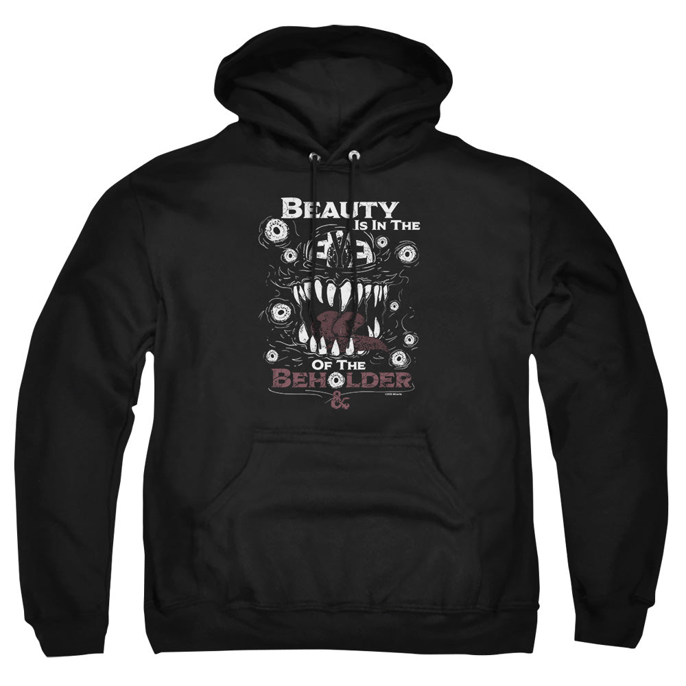AN OFFCIALLY LICENSED DUNGEONS AND DRAGONS EYE OF THE BEHOLDER ADULT UNISEX PULLOVER HOODIE BLACK
