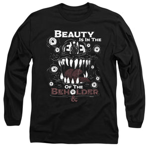 AN OFFCIALLY LICENSED DUNGEONS AND DRAGONS EYE OF THE BEHOLDER MEN'S LONG SLEEVE T-SHIRT BLACK