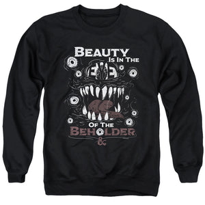 AN OFFCIALLY LICENSED DUNGEONS AND DRAGONS EYE OF THE BEHOLDER ADULT UNISEX CREWNECK SWEATSHIRT BLACK