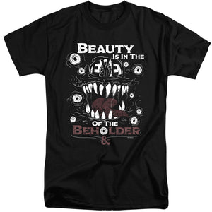 AN OFFCIALLY LICENSED DUNGEONS AND DRAGONS EYE OF THE BEHOLDER MEN'S TALL FIT T-SHIRT BLACK