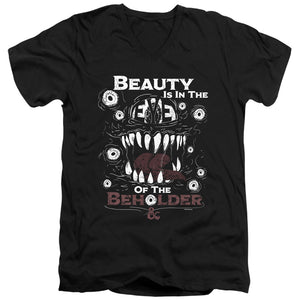 AN OFFCIALLY LICENSED DUNGEONS AND DRAGONS EYE OF THE BEHOLDER MEN'S V-NECK T-SHIRT BLACK