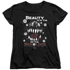 AN OFFCIALLY LICENSED DUNGEONS AND DRAGONS EYE OF THE BEHOLDER WOMEN'S REGULAR FIT T-SHIRT BLACK