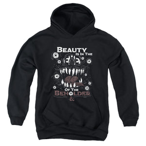 AN OFFCIALLY LICENSED DUNGEONS AND DRAGONS EYE OF THE BEHOLDER YOUTH HOODIE BLACK