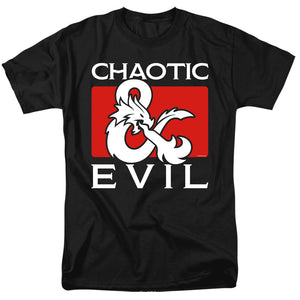 AN OFFCIALLY LICENSED DUNGEONS AND DRAGONS CHAOTIC EVIL MEN'S REGULAR FIT T-SHIRT BLACK