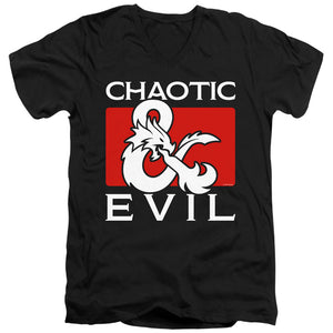 AN OFFCIALLY LICENSED DUNGEONS AND DRAGONS CHAOTIC EVIL MEN'S V-NECK T-SHIRT BLACK
