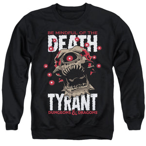 AN OFFCIALLY LICENSED DUNGEONS AND DRAGONS DEATH TYRANT ADULT UNISEX CREWNECK SWEATSHIRT BLACK