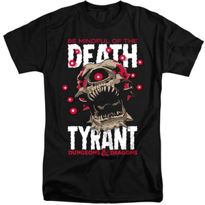 AN OFFCIALLY LICENSED DUNGEONS AND DRAGONS DEATH TYRANT MEN'S TALL FIT T-SHIRT BLACK