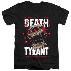 AN OFFCIALLY LICENSED DUNGEONS AND DRAGONS DEATH TYRANT MEN'S V-NECK T-SHIRT BLACK