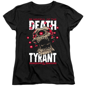 AN OFFCIALLY LICENSED DUNGEONS AND DRAGONS DEATH TYRANT WOMEN'S REGULAR FIT T-SHIRT BLACK