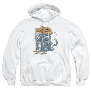 AN OFFCIALLY LICENSED DUNGEONS AND DRAGONS DONATIONS WELCOME MIMIC ADULT UNISEX PULLOVER HOODIE WHITE
