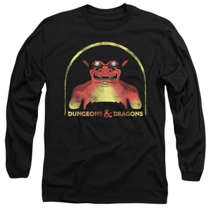 AN OFFCIALLY LICENSED DUNGEONS AND DRAGONS OLD SCHOOL MEN'S LONG SLEEVE T-SHIRT BLACK