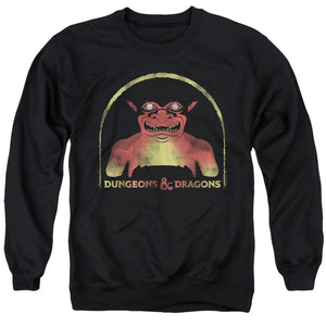 AN OFFCIALLY LICENSED DUNGEONS AND DRAGONS OLD SCHOOL ADULT UNISEX CREWNECK SWEATSHIRT BLACK