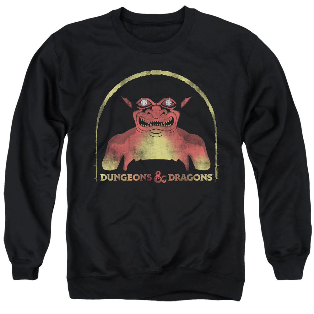 AN OFFCIALLY LICENSED DUNGEONS AND DRAGONS OLD SCHOOL ADULT UNISEX CREWNECK SWEATSHIRT BLACK