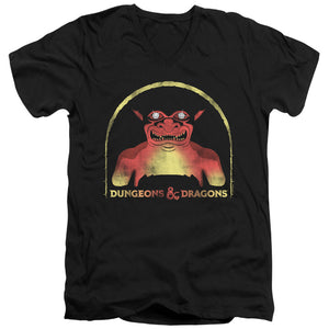 AN OFFCIALLY LICENSED DUNGEONS AND DRAGONS OLD SCHOOL MEN'S V-NECK T-SHIRT BLACK