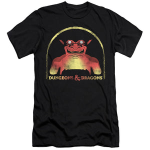 AN OFFCIALLY LICENSED DUNGEONS AND DRAGONS OLD SCHOOL MEN'S PREMIUM SLIM FIT T-SHIRT BLACK