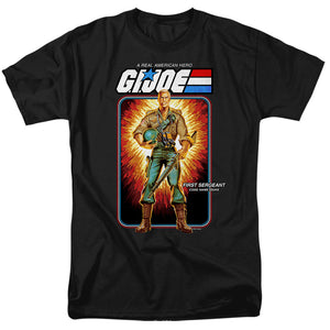 AN OFFCIALLY LICENSED G.I. JOE DUKE CARD MEN'S REGULAR FIT T-SHIRT BLACK