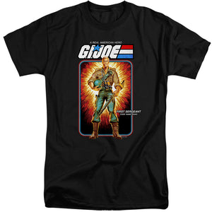 AN OFFCIALLY LICENSED G.I. JOE DUKE CARD MEN'S TALL FIT T-SHIRT BLACK