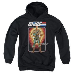AN OFFCIALLY LICENSED G.I. JOE DUKE CARD YOUTH HOODIE BLACK