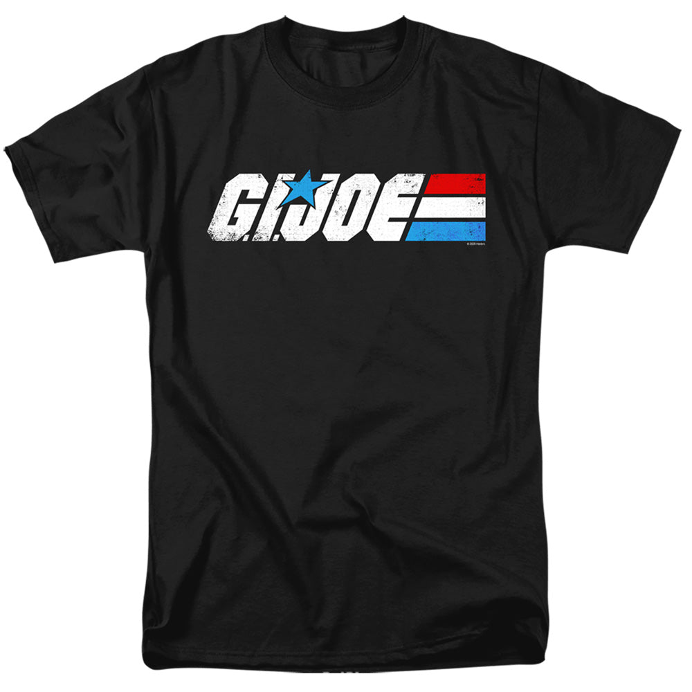 AN OFFCIALLY LICENSED G.I. JOE DISTRESSED LOGO MEN'S REGULAR FIT T-SHIRT BLACK