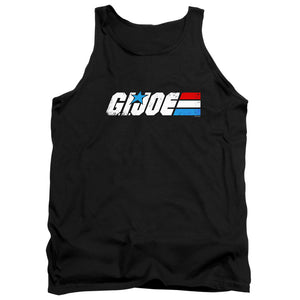 AN OFFCIALLY LICENSED G.I. JOE DISTRESSED LOGO ADULT UNISEX TANK TOP BLACK