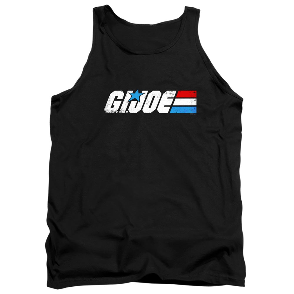 AN OFFCIALLY LICENSED G.I. JOE DISTRESSED LOGO ADULT UNISEX TANK TOP BLACK