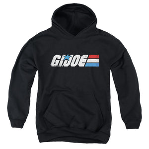 AN OFFCIALLY LICENSED G.I. JOE DISTRESSED LOGO YOUTH HOODIE BLACK