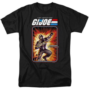 AN OFFCIALLY LICENSED G.I. JOE SNAKE EYES CARD MEN'S REGULAR FIT T-SHIRT BLACK