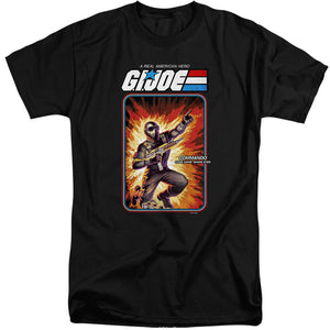 AN OFFCIALLY LICENSED G.I. JOE SNAKE EYES CARD MEN'S TALL FIT T-SHIRT BLACK