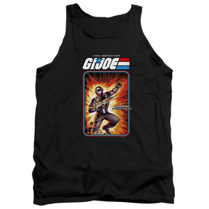 AN OFFCIALLY LICENSED G.I. JOE SNAKE EYES CARD ADULT UNISEX TANK TOP BLACK