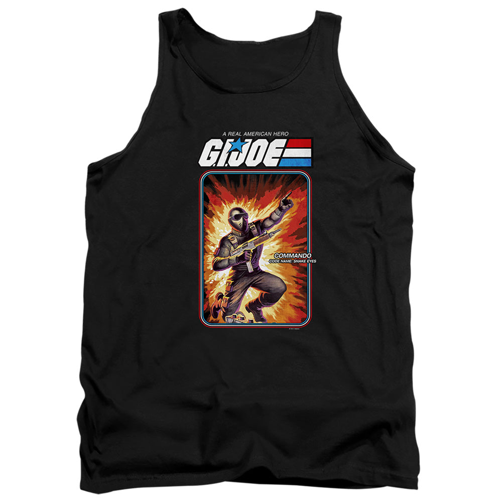 AN OFFCIALLY LICENSED G.I. JOE SNAKE EYES CARD ADULT UNISEX TANK TOP BLACK
