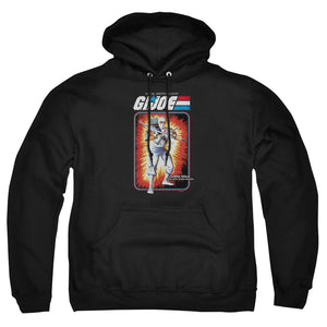 AN OFFCIALLY LICENSED G.I. JOE STORM SHADOW CARD ADULT UNISEX PULLOVER HOODIE BLACK