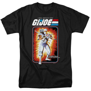 AN OFFCIALLY LICENSED G.I. JOE STORM SHADOW CARD MEN'S REGULAR FIT T-SHIRT BLACK