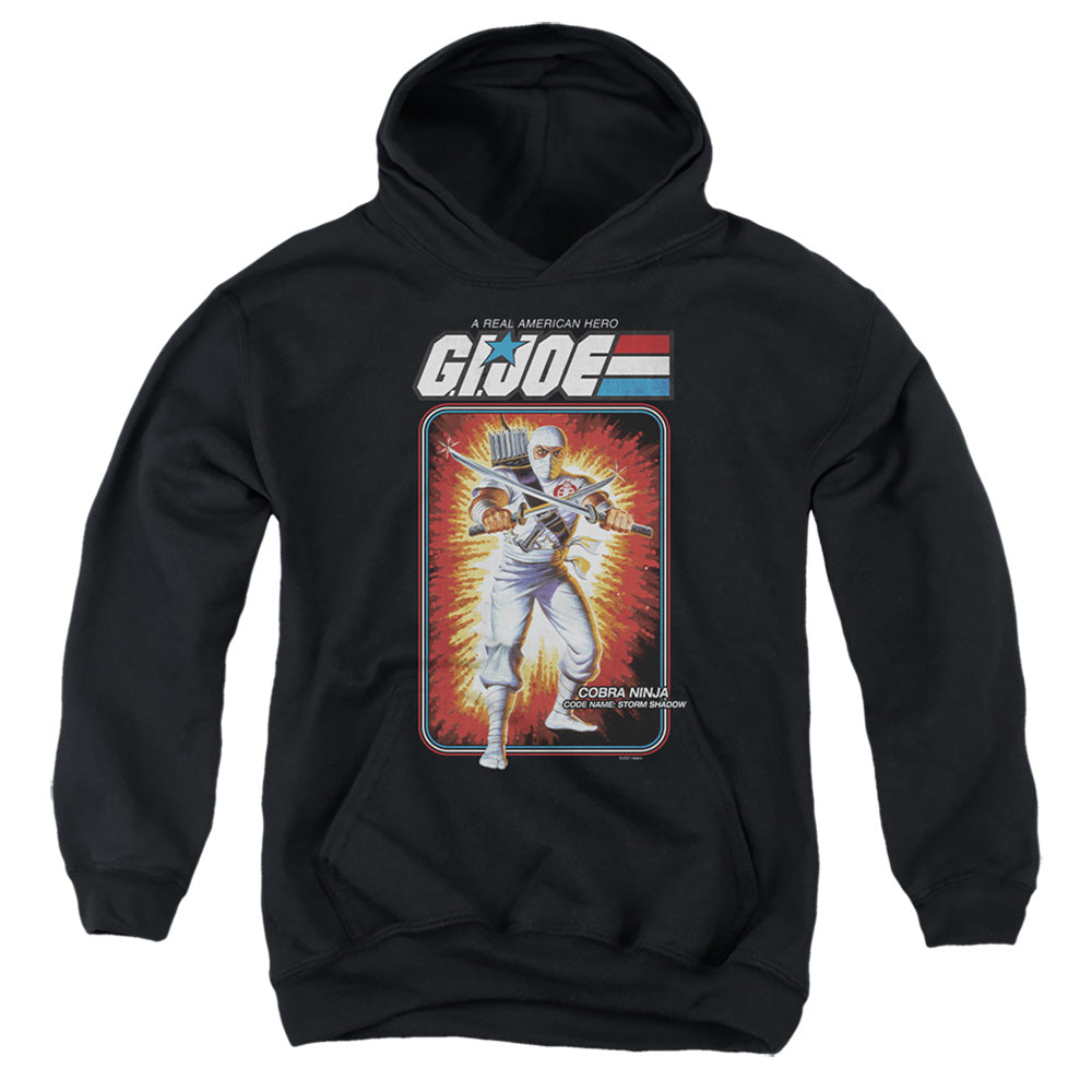 AN OFFCIALLY LICENSED G.I. JOE STORM SHADOW CARD YOUTH HOODIE BLACK